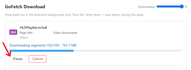 Resumable GB-sized Downloads